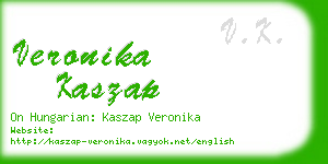 veronika kaszap business card